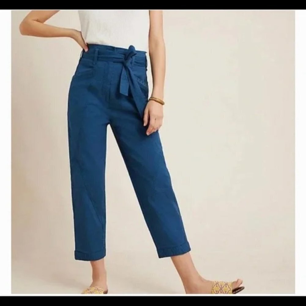 Anthropologie Paper Bag Waist Tie Pants